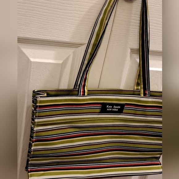 Kate Spade Striped Tote Bag    Size 12.5"×9" - Picture 1 of 7